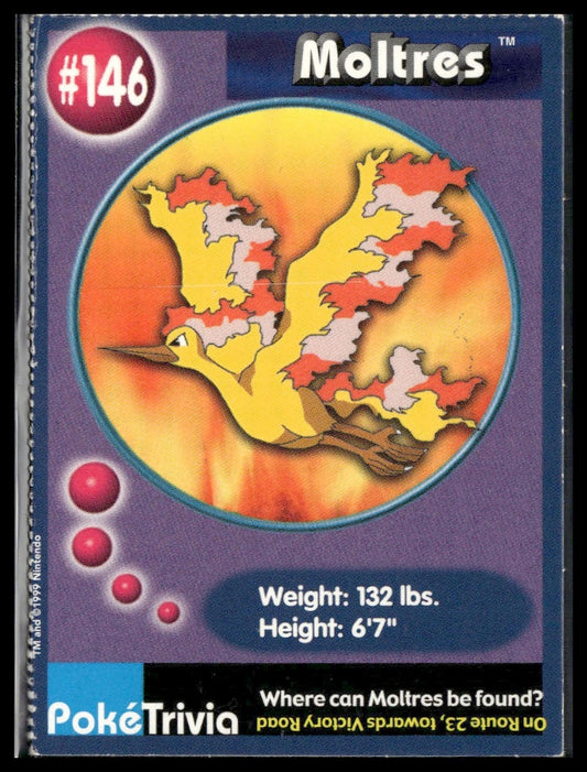 Moltres #146 PokéTrivia Burger King Promo MP