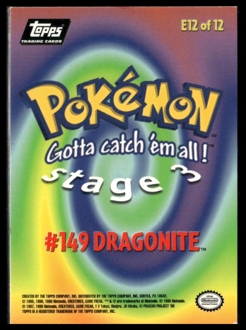 Dragonite #E12 Topps TV LP