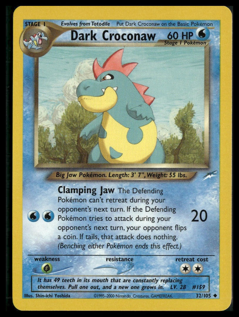 Dark Croconaw #032/105 Neo Destiny LP