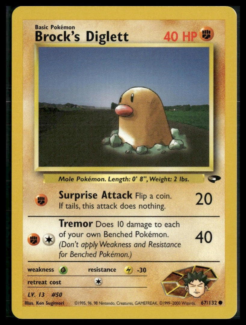 Brock's Diglett #067/132 Gym Challenge LP