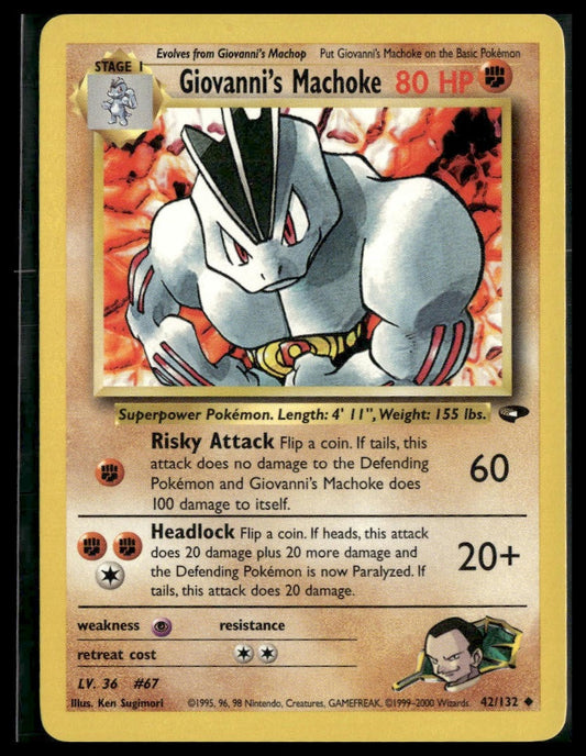 Giovanni's Machoke #042/132 Gym Challenge LP