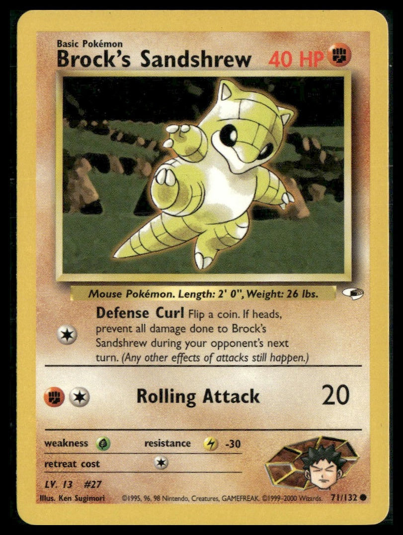 Brock's Sandshrew #071/132 Gym Heroes LP
