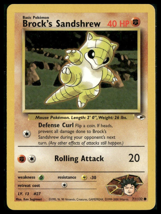 Brock's Sandshrew #071/132 Gym Heroes LP