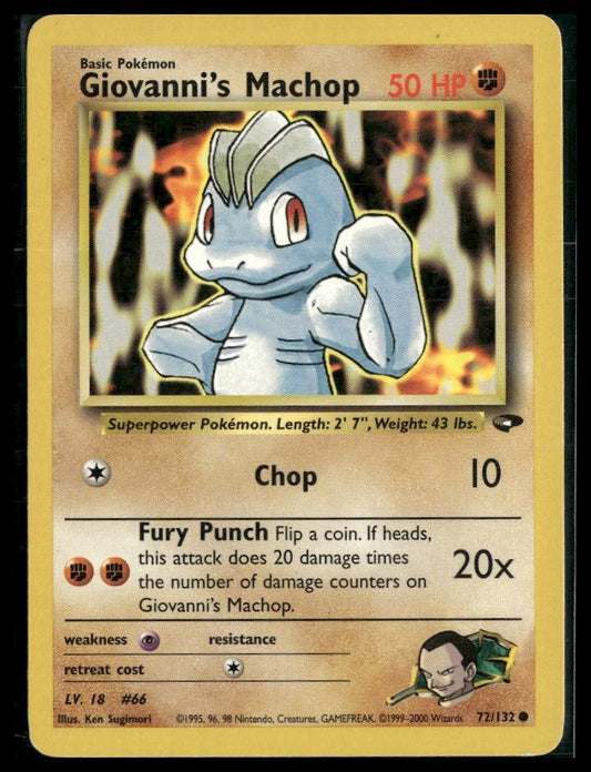 Giovanni's Machop #072/132 Gym Challenge LP