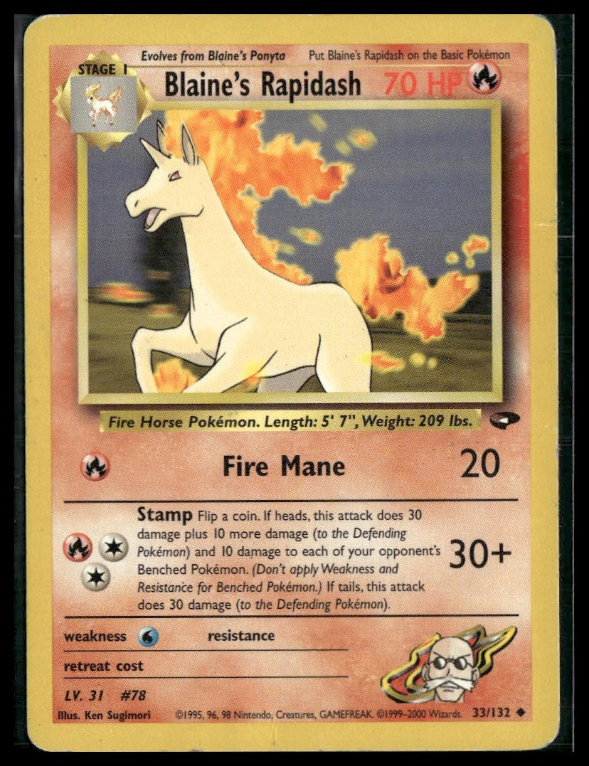 Blaine's Rapidash #033/132 Gym Challenge HP