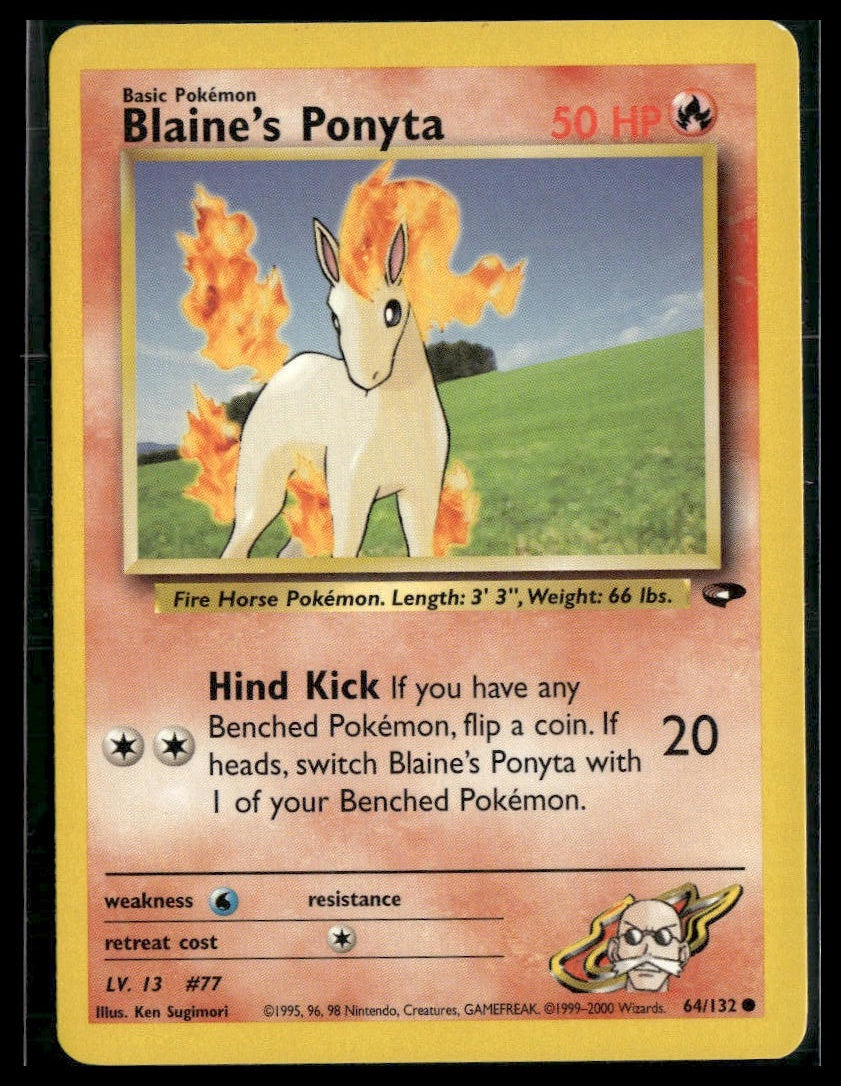 Blaine's Ponyta #064/132 Gym Challenge LP