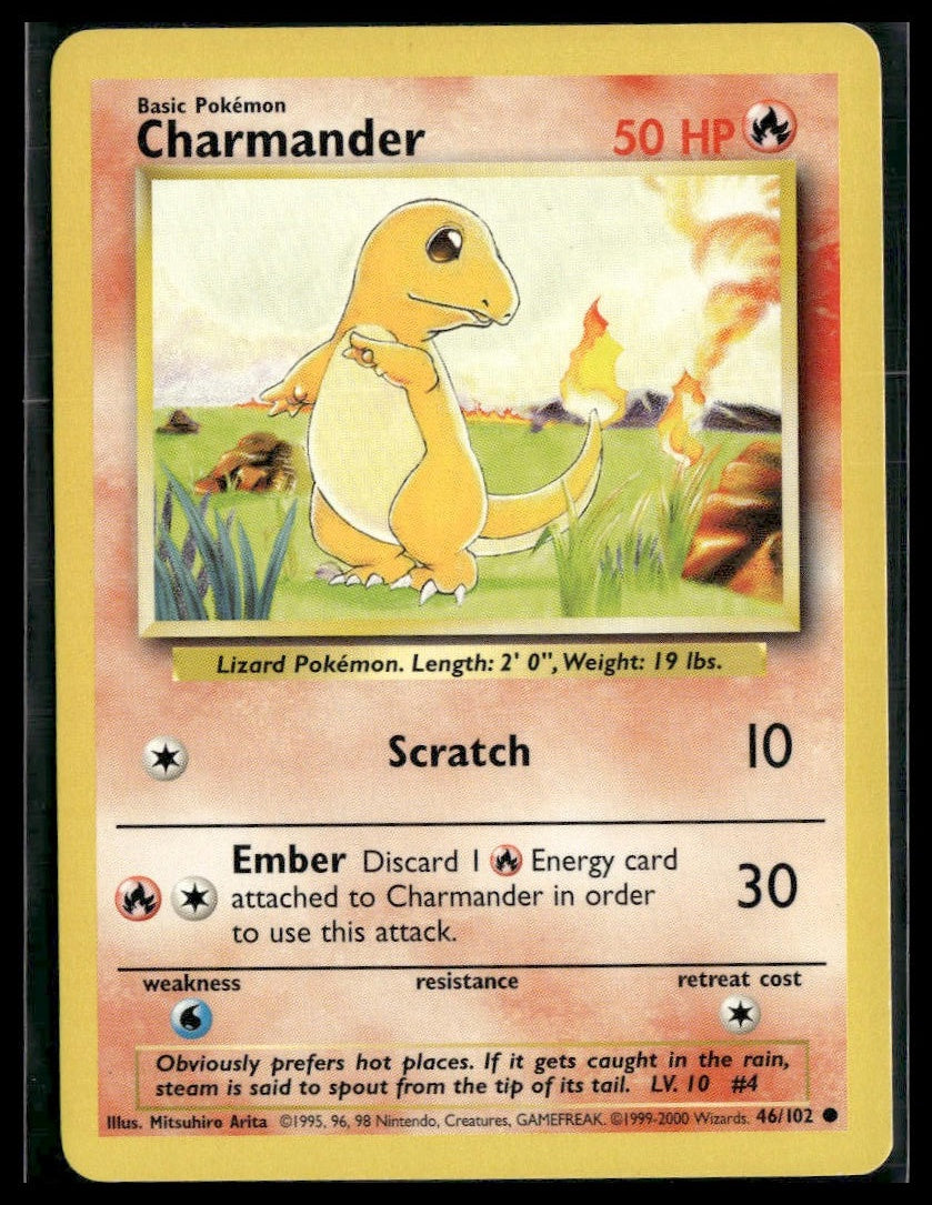 Charmander #046/102 4th Print (1999-2000) Base Set LP