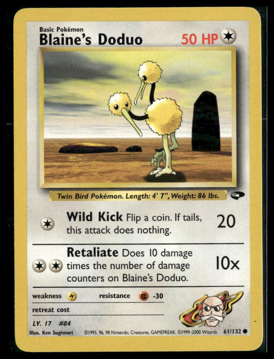 Blaine's Doduo #061/132 Gym Challenge LP