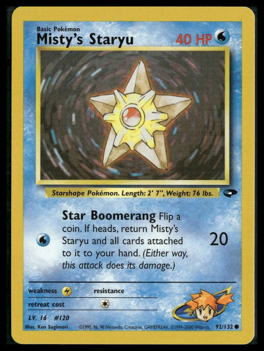Misty's Staryu #092/132 Gym Challenge LP