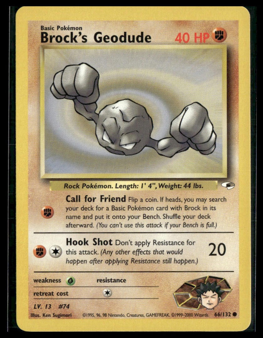Brock's Geodude #068/132 Gym Challenge VLP