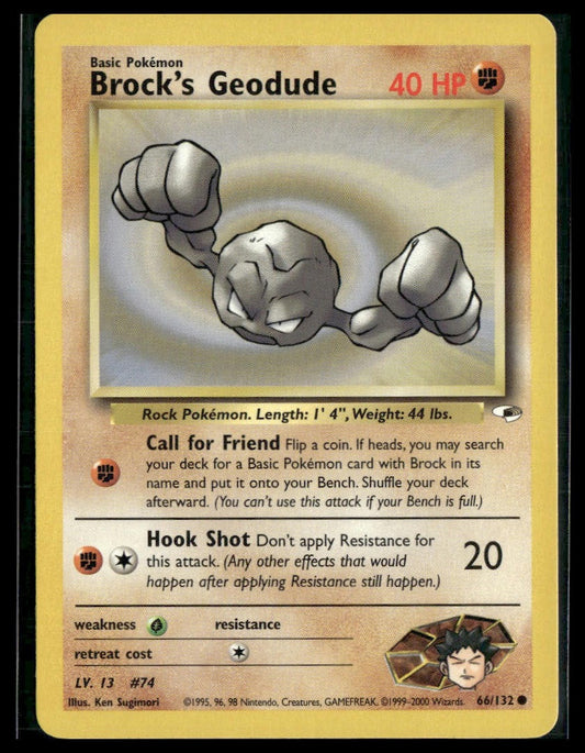 Brock's Geodude #068/132 Gym Challenge VLP