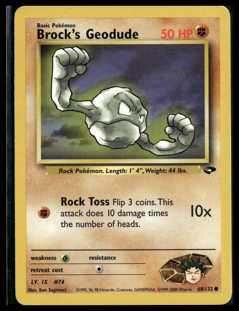 Brock's Geodude #068/132 Gym Challenge VLP