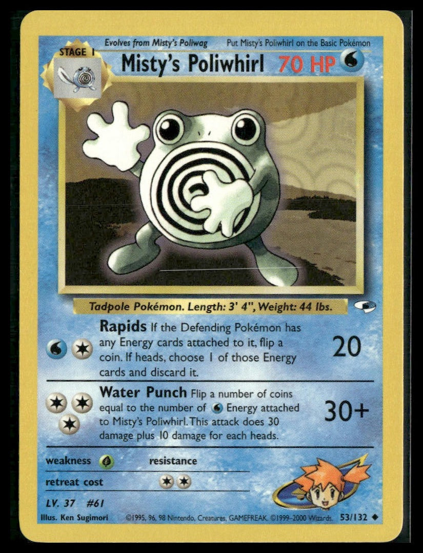 Misty's Poliwhirl #053/132 Gym Heroes VLP
