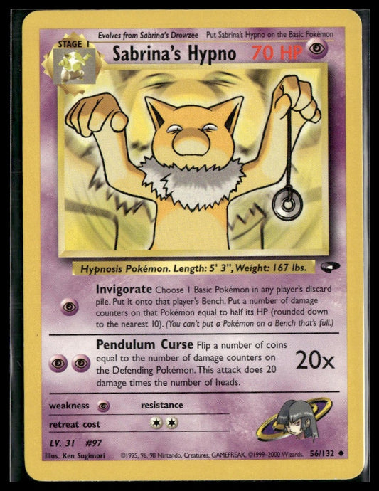 Sabrina's Hypno #056/132 Gym Challenge LP