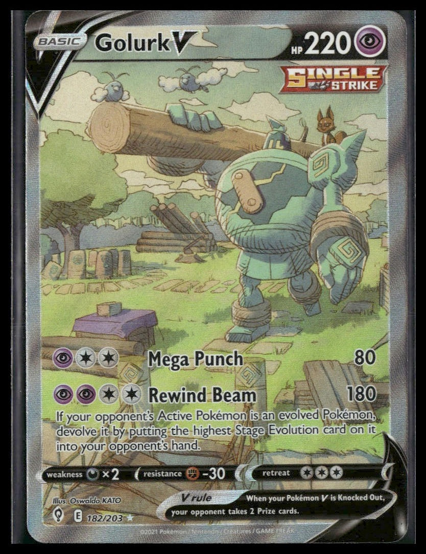 Golurk V (Alt Art) #182/203 Evolving Skies VLP
