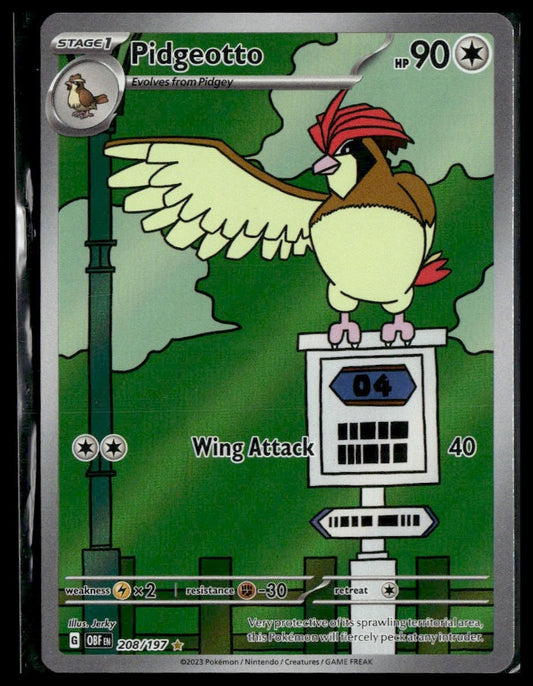 Pidgeotto #208/197 Obsidian Flames NM