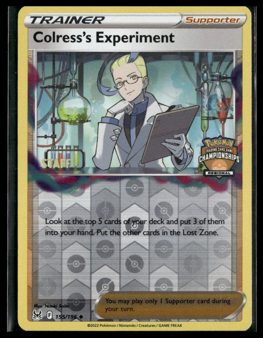 Colress's Experiment #155/196 STAFF STAMP Championships Promo LP