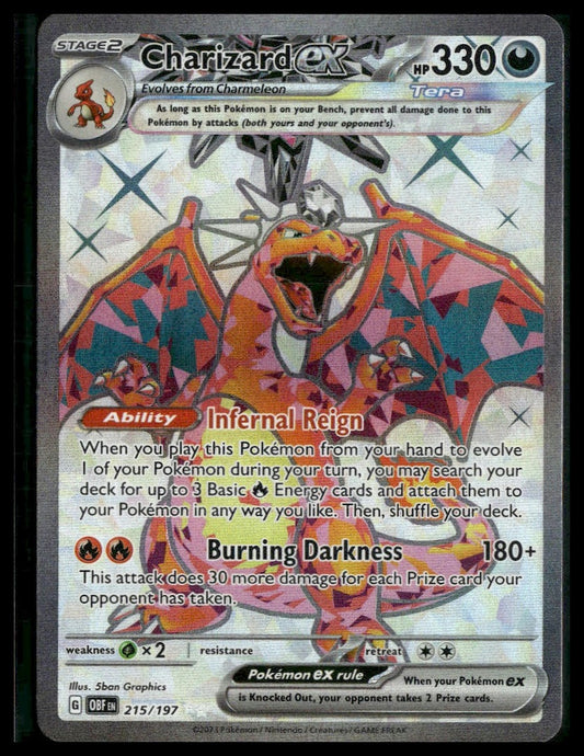 Charizard ex #215/197 Obsidian Flames LP
