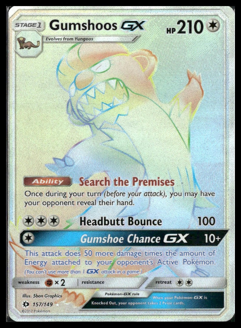 Gumshoos GX (Secret) #157/149 SM Base Set LP