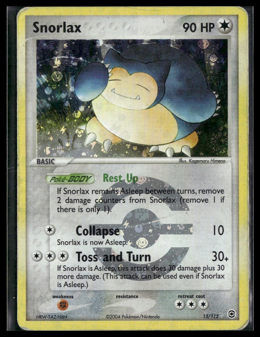 Snorlax #15/112 Reverse Holo FireRed & LeafGreen HP