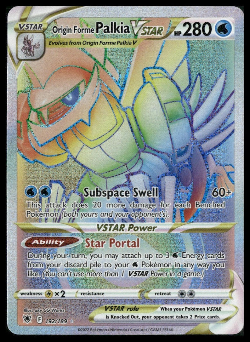 Origin Forme Palkia VSTAR (Secret) #192/189 Astral Radiance NM