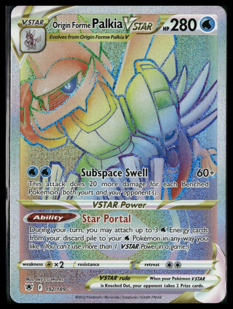 Origin Forme Palkia VSTAR (Secret) #192/189 Astral Radiance NM