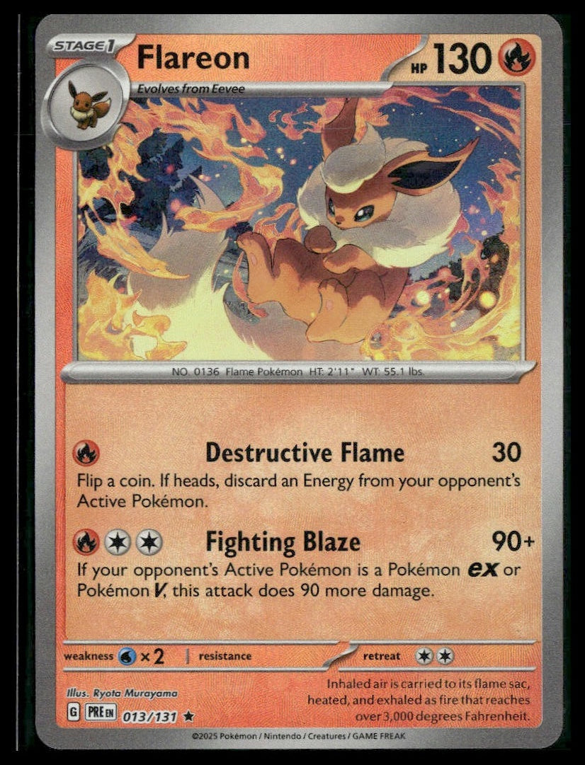 Flareon (Master Ball) #13/131 Prismatic Evolutions NM