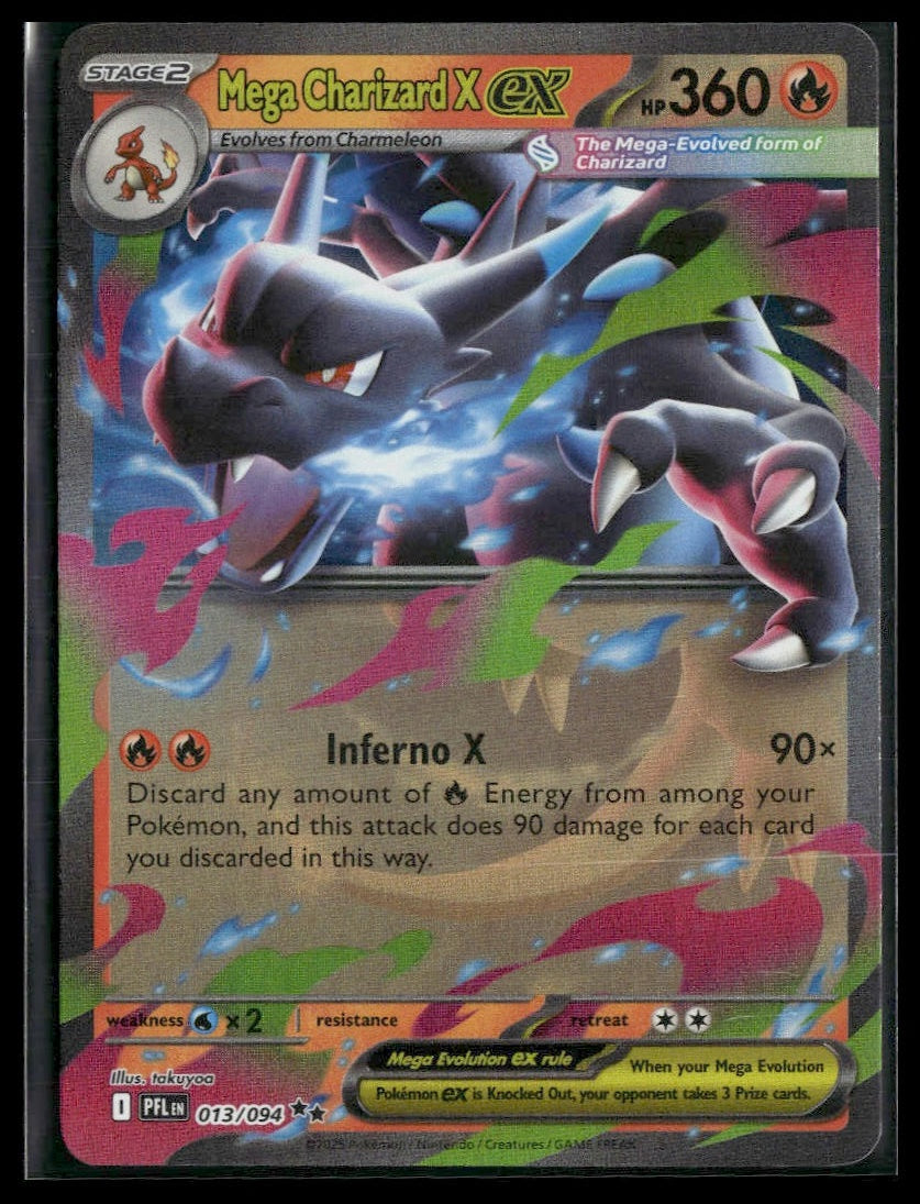Mega Charizard X ex #013/094 Phantasmal Flames VLP