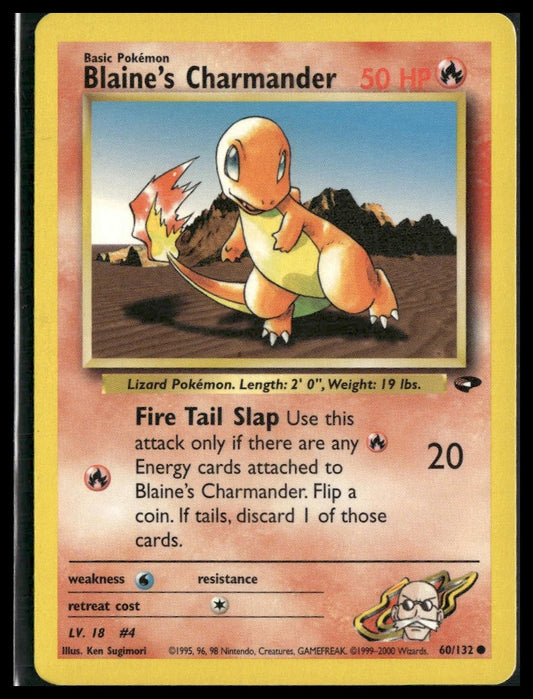 Blaine's Charmander #060/132 Gym Challenge LP