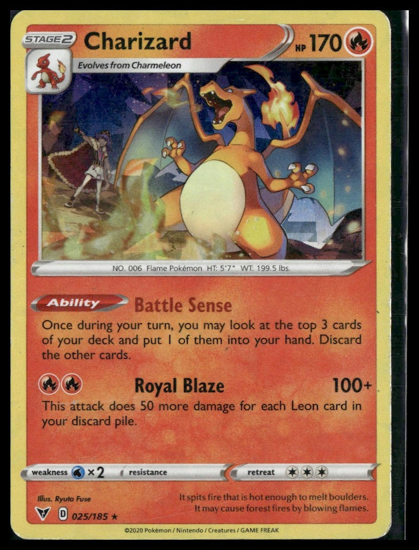 Charizard #25/185 Cracked Ice Holo Vivid Voltage HP