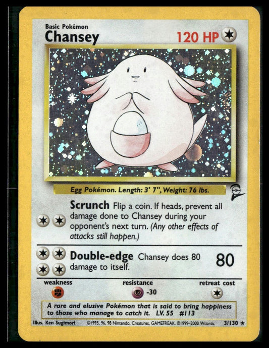 Chansey #003/130 Base Set 2 LP