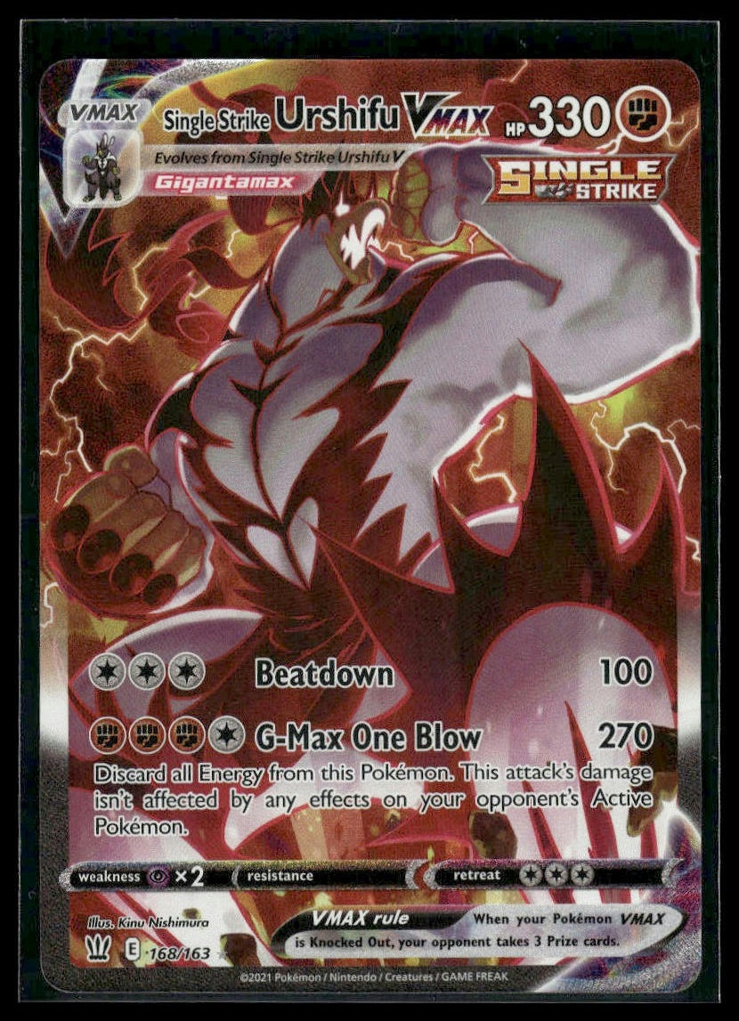 Single Strike Urshifu VMAX (Alt Secret) #168/163 Battle Styles VLP