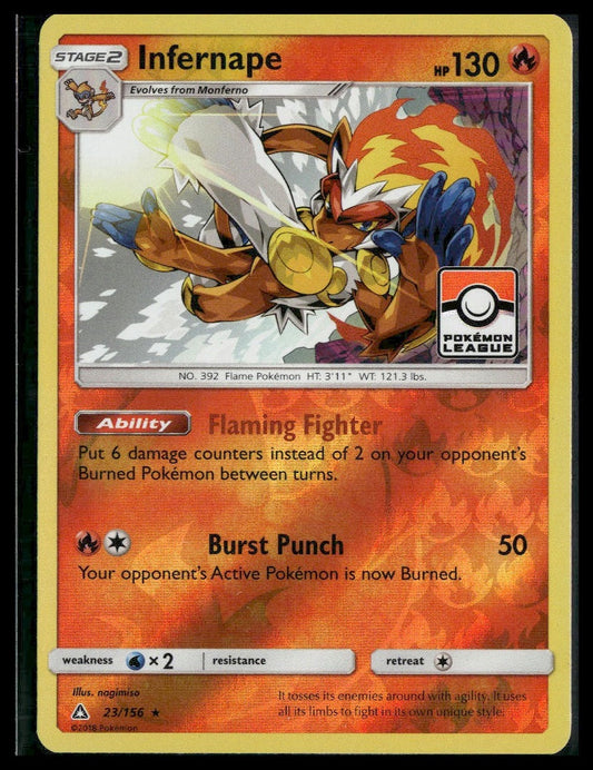 Infernape #023/156 Pokemon League STAMP Ultra Prism LP