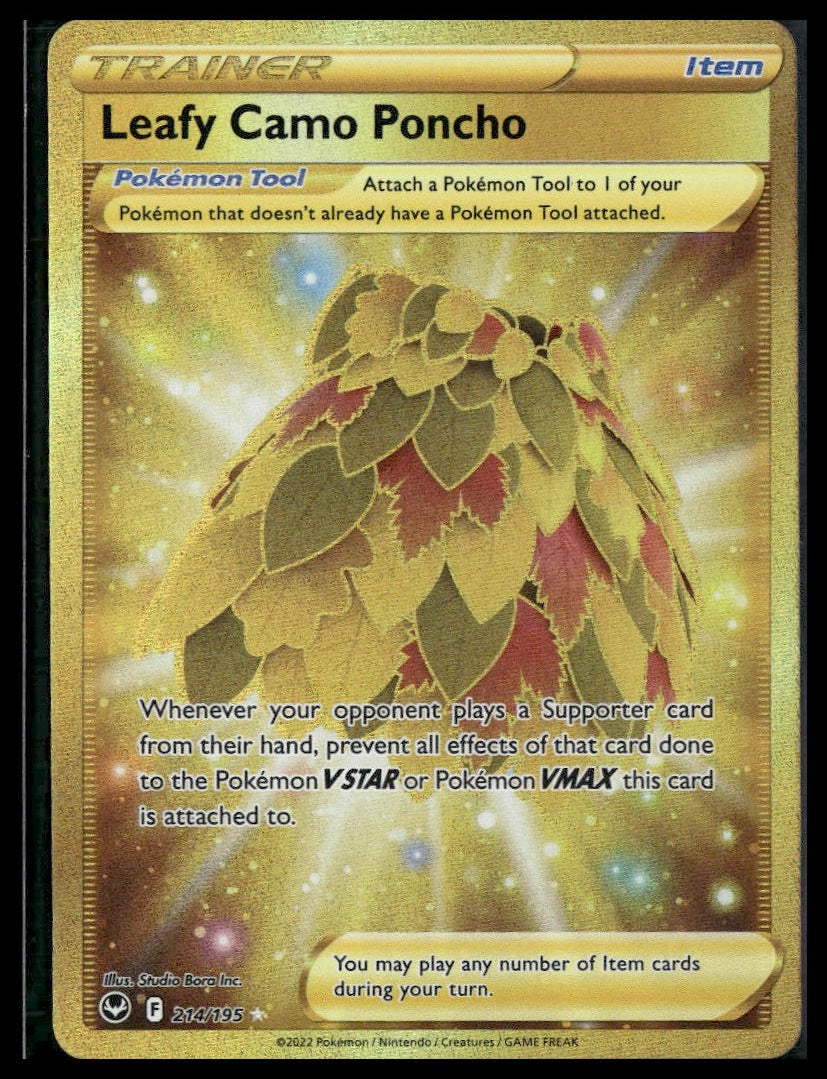 Leafy Camo Poncho (Secret) #214/195 Silver Tempest VLP