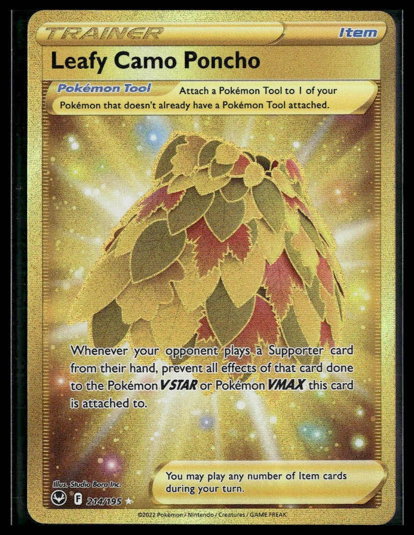 Leafy Camo Poncho (Secret) #214/195 Silver Tempest NM