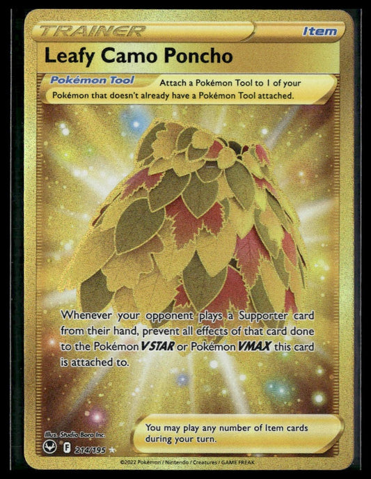 Leafy Camo Poncho (Secret) #214/195 Silver Tempest LP