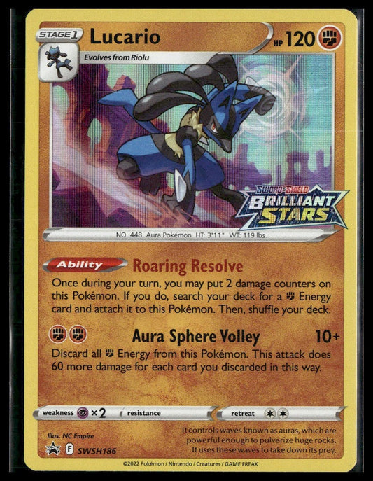 Lucario #SWSH186 STAMP Sword & Shield Promo Cards NM