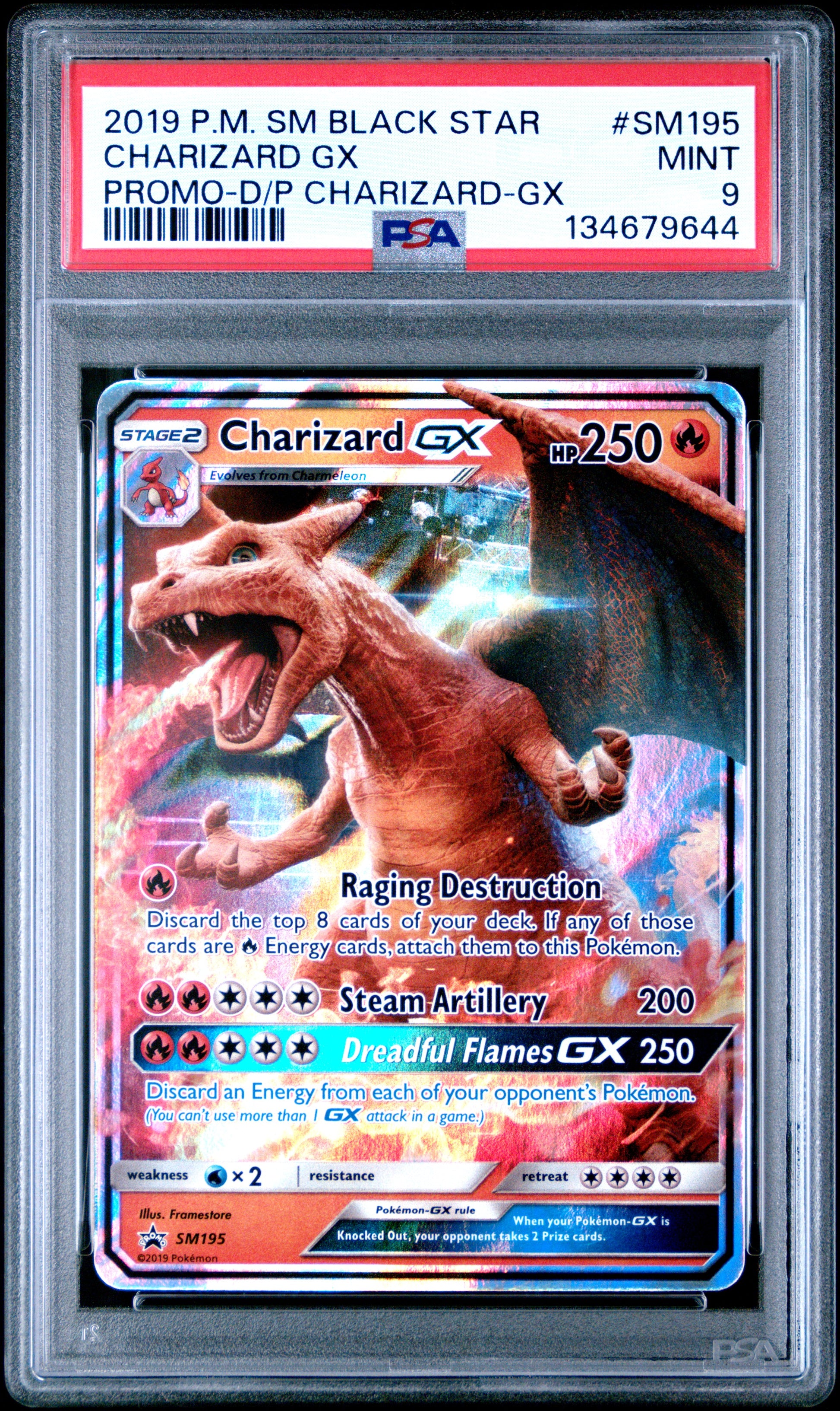 PSA 9 Charizard GX #SM195 Detective Pikachu Promo