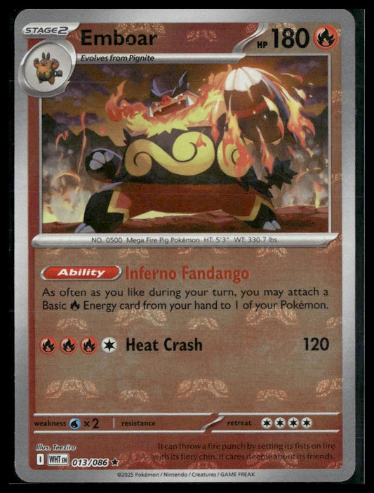 Emboar #013/086 White Flare (Master Ball) VLP