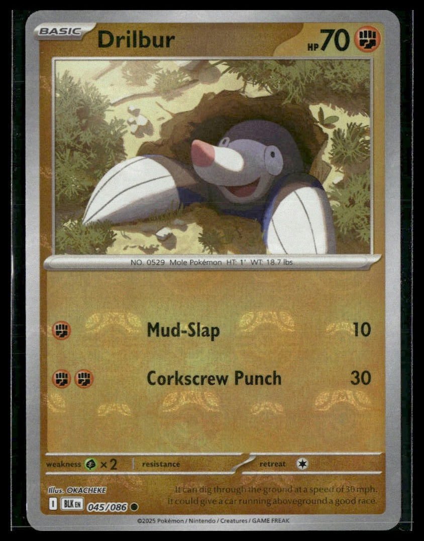 Drilbur (Master Ball) #045/086 Black Bolt VLP