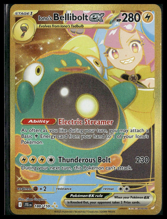 Iono's Bellibolt ex #188/159 Journey Together VLP