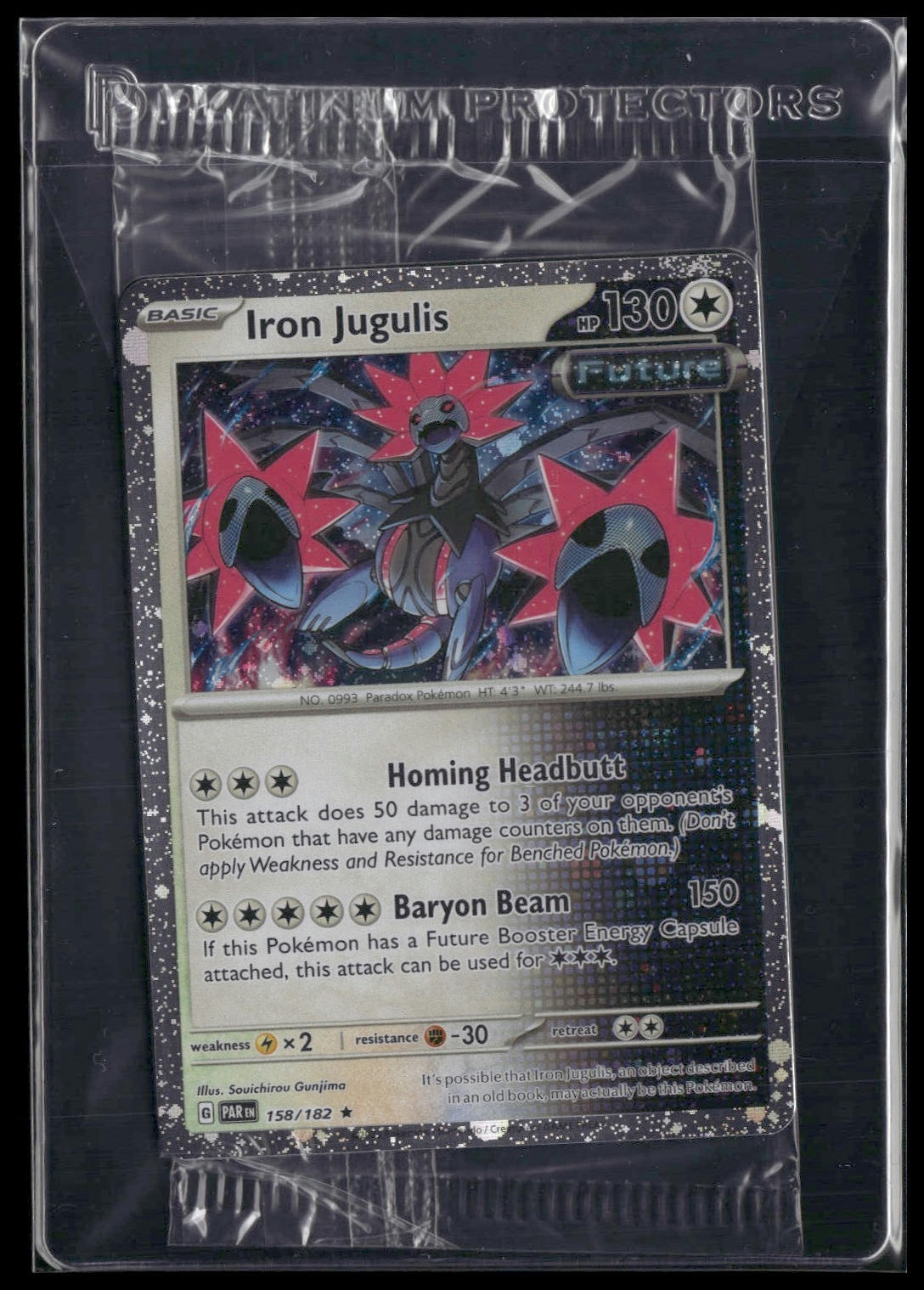 Iron Jugulis #158/182 SEALED Cosmos Holo Paradox Rift Promo NM