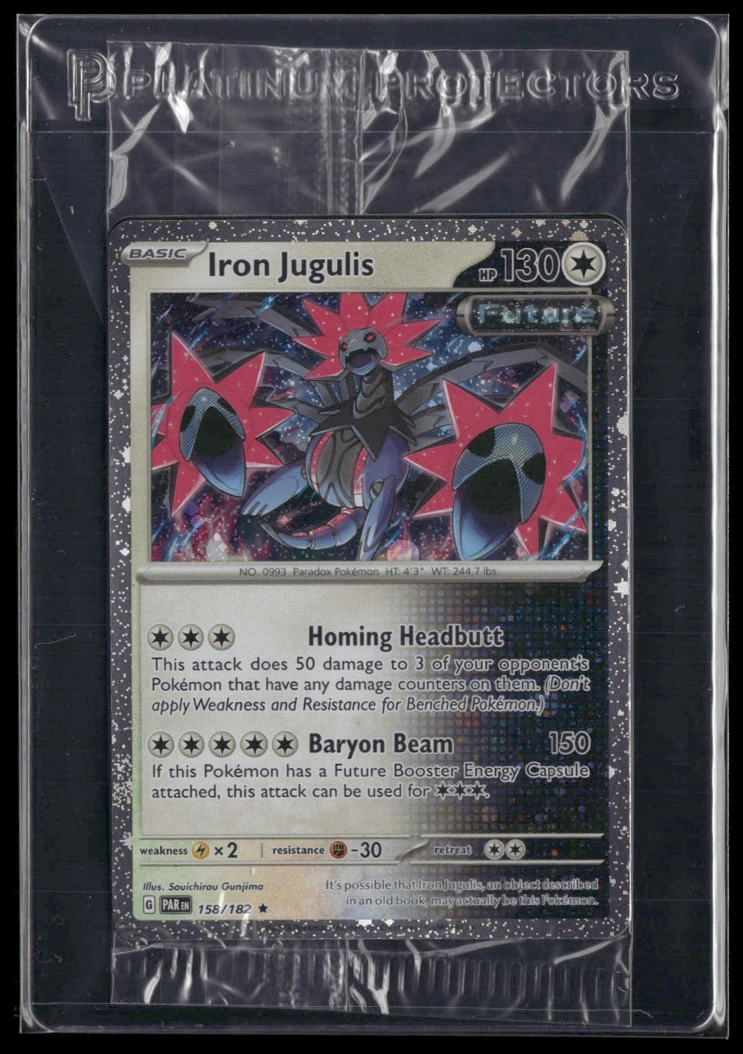 Iron Jugulis #158/182 SEALED Cosmos Holo Paradox Rift Promo NM