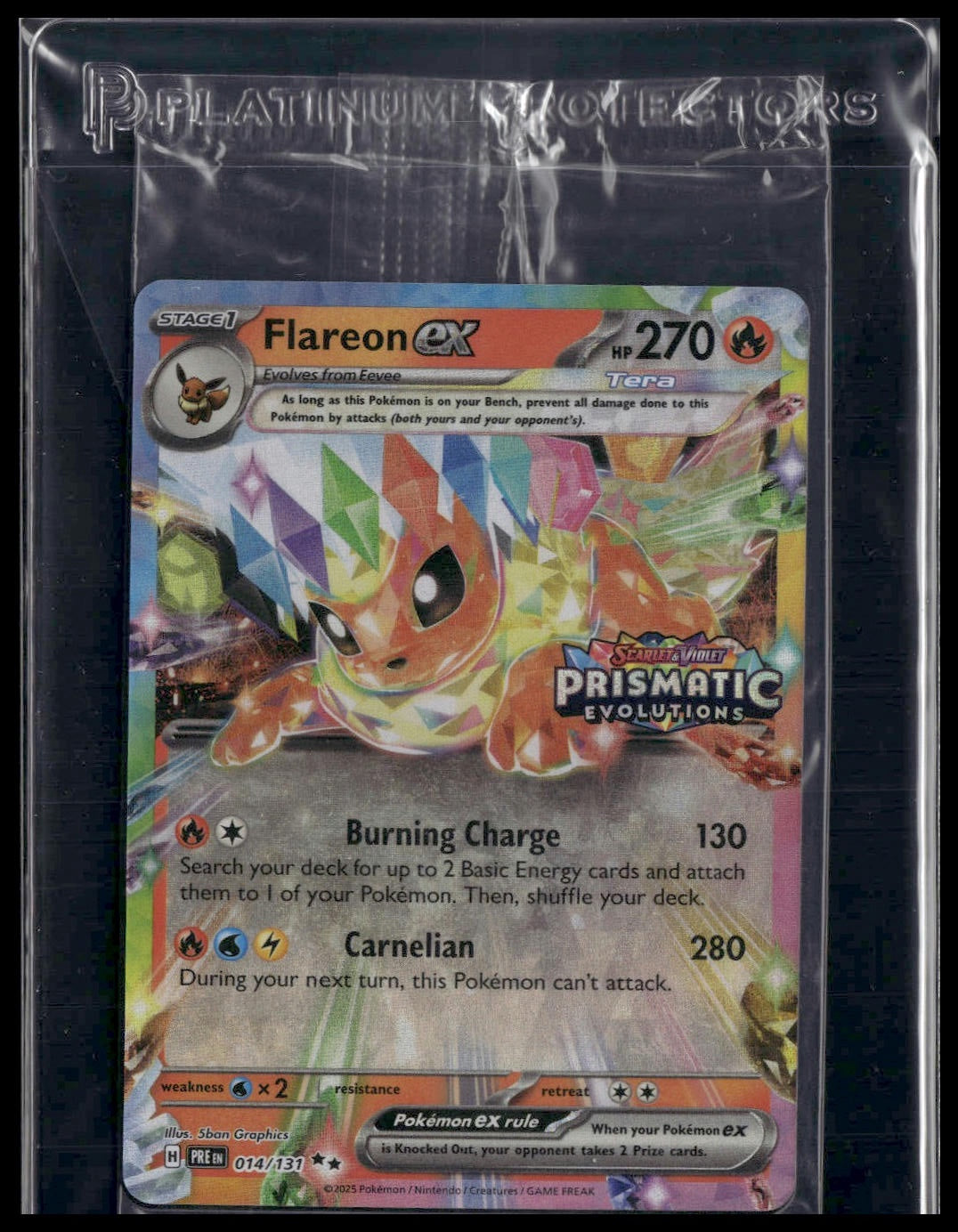 Flareon ex #014/131 STAMP SEALED Prismatic Evolutions Surprise Box Promo NM