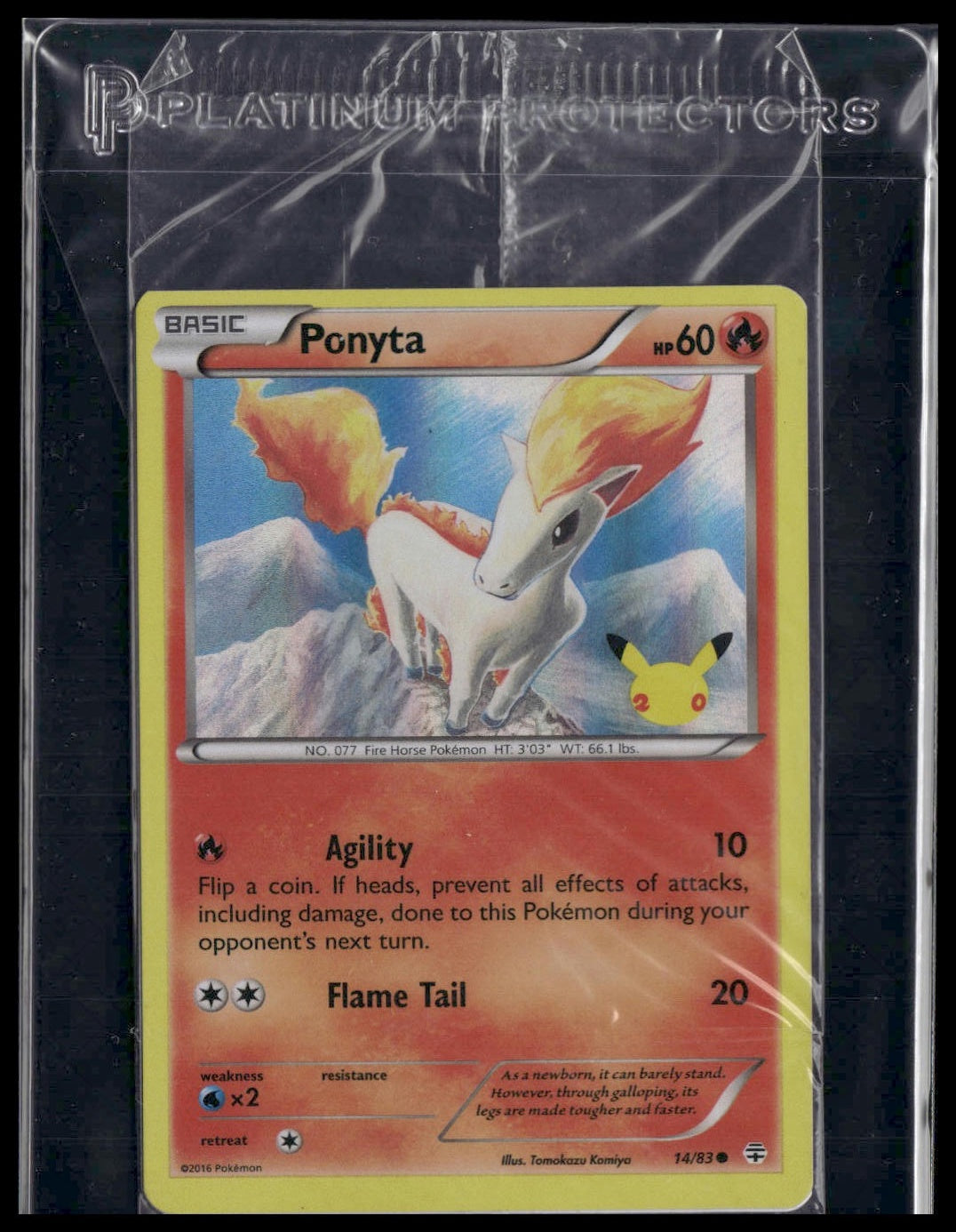 Ponyta #14/83 STAMP SEALED Generations 20th Anniversary Promo NM