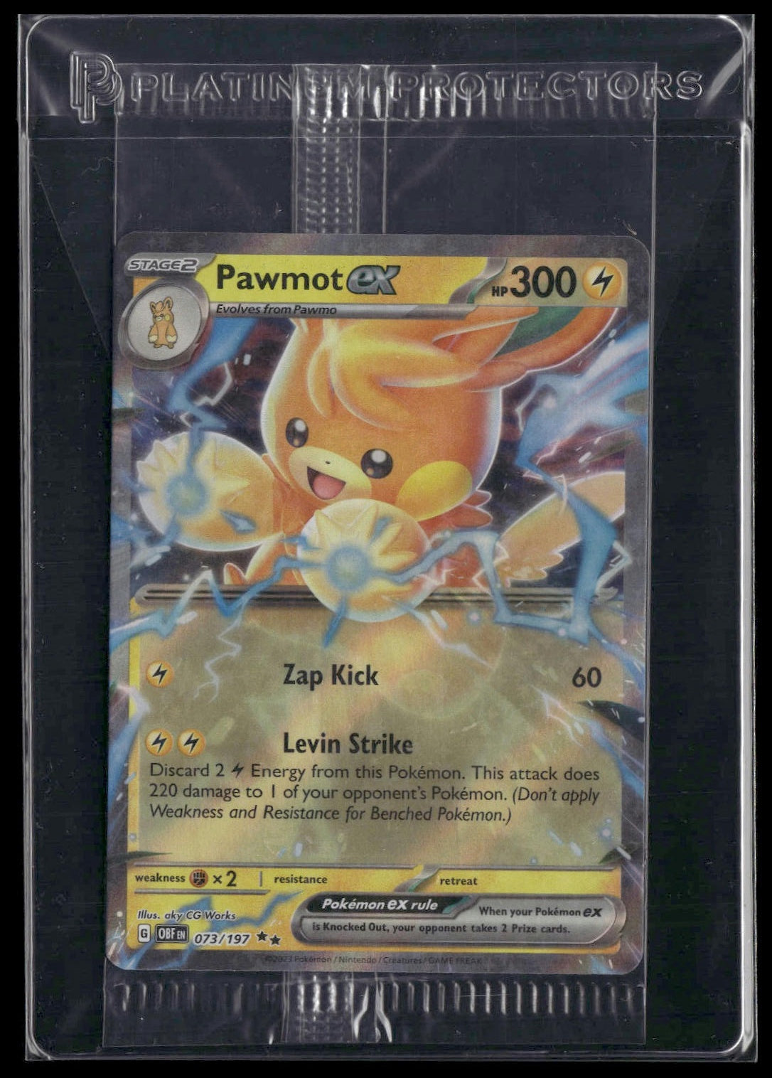 Pawmot ex #073/197 SEALED Obsidian Flames Paldea Adventure Chest Promo NM