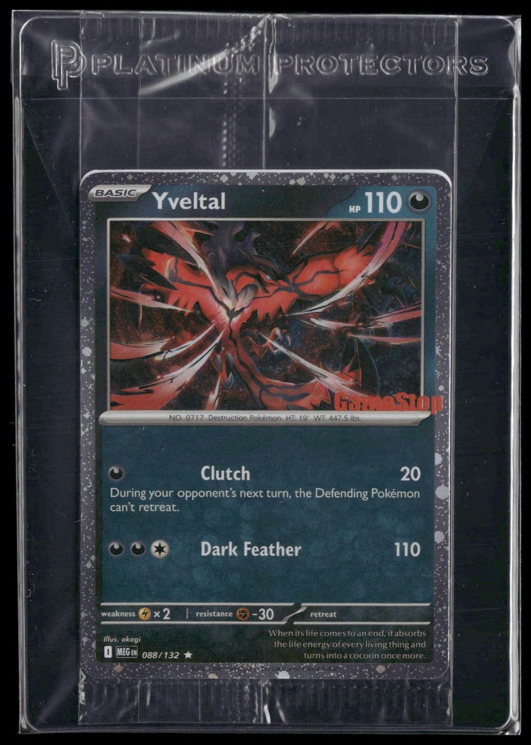 Yveltal #88/132 STAMP SEALED Mega Evolution GameStop Promo NM