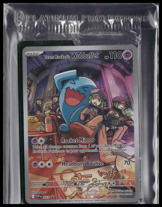 Team Rocket's Wobbuffet #203 SEALED Destined Rivals ETB Promo NM
