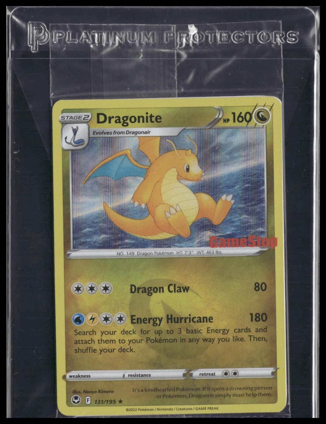 Dragonite #131/195 STAMP SEALED Silver Tempest GameStop Promo NM