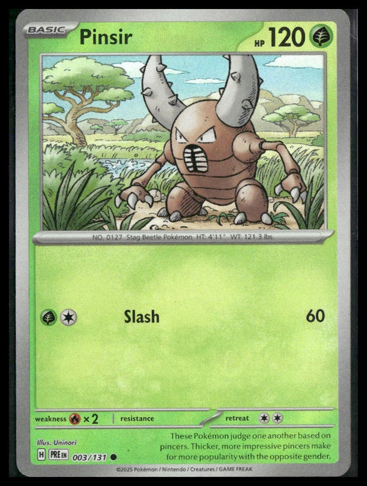 Pinsir (Master Ball) #003/131 Prismatic Evolutions NM